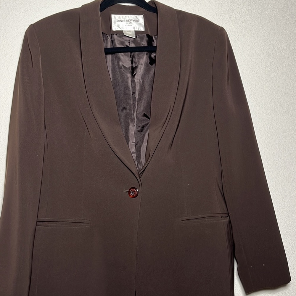Chocolate Brown Jones NY suit jacket 14P